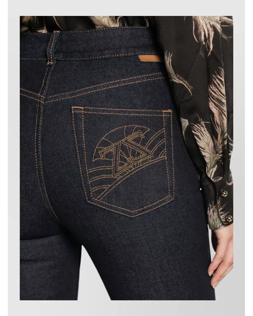 Zimmermann Multicolor Mid-Rise Flared Denim Jeans