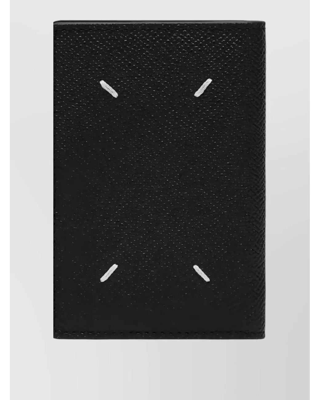 Maison Margiela Black Leather Card Holder for men