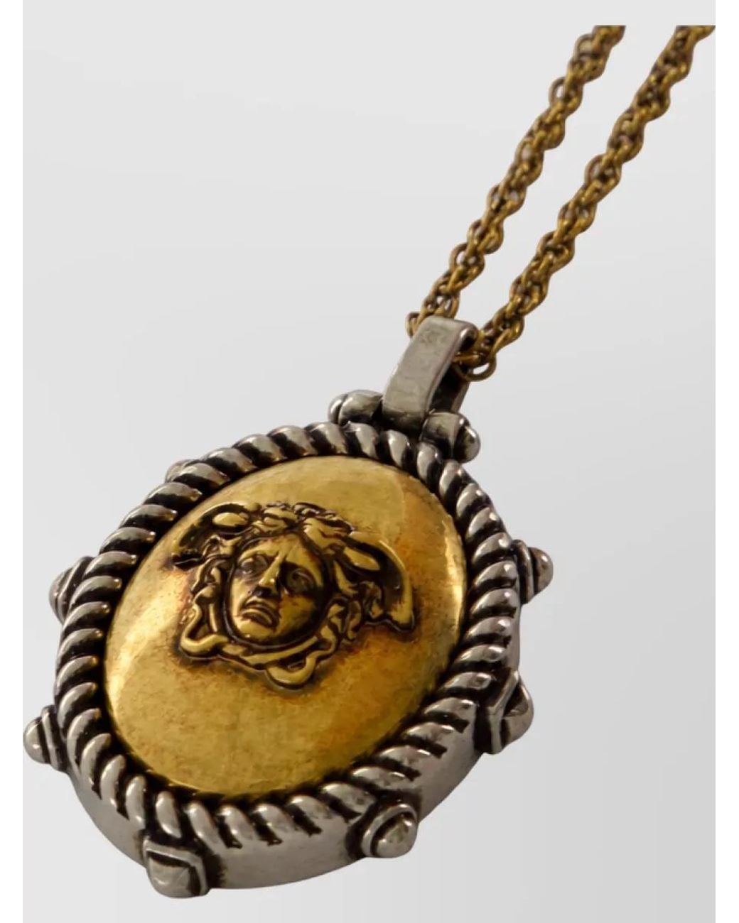 Versace White Metal Necklace