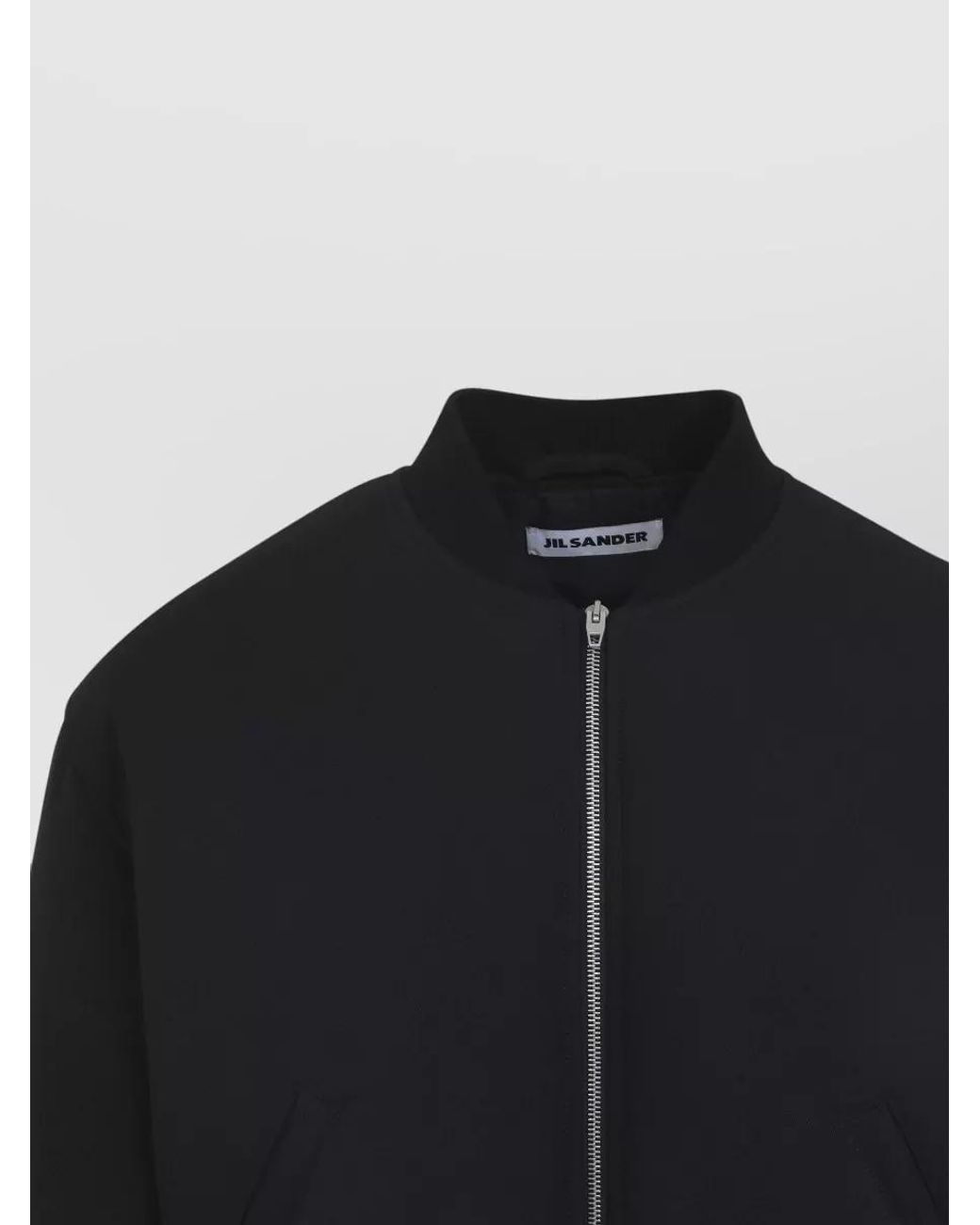 Jil Sander Black Cropped Bomber Jacket for men