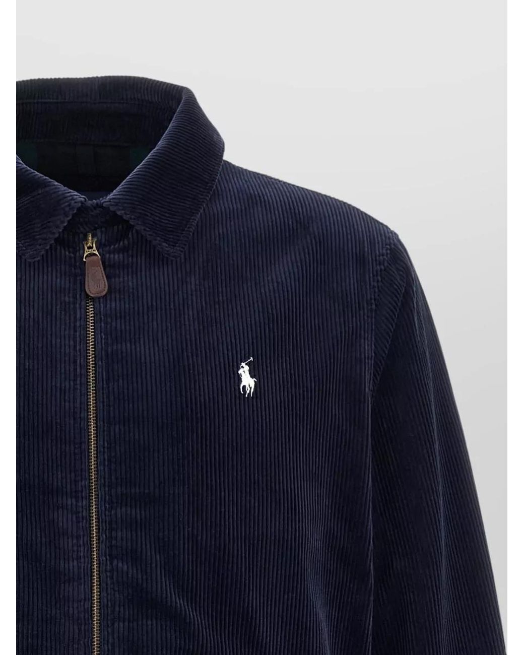 Polo Ralph Lauren Blue Corduroy Single-Breasted Coat for men