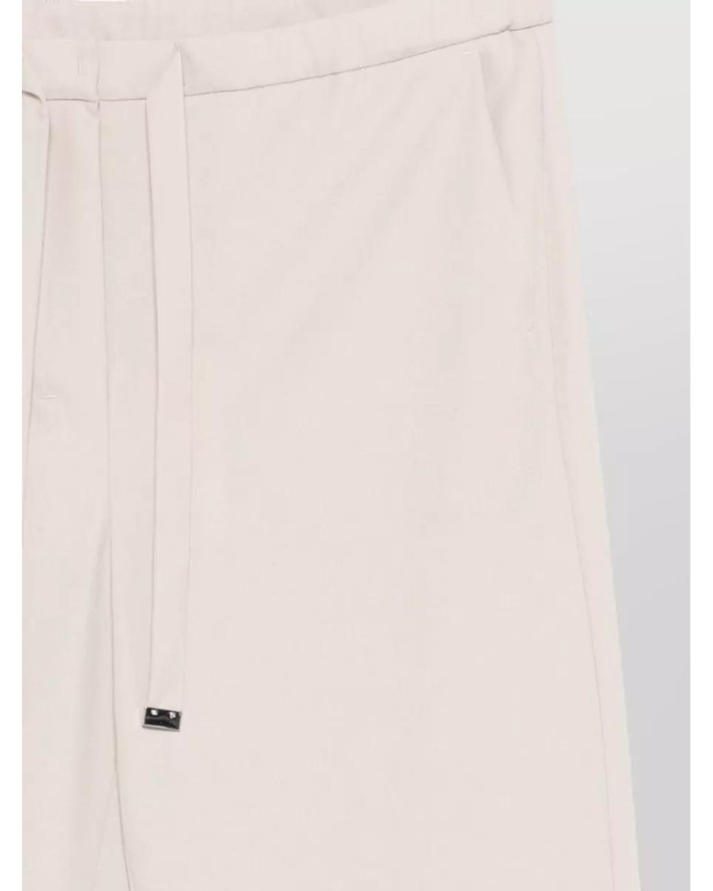 Max Mara Natural Virgin Wool Cropped Straight-Leg Trousers