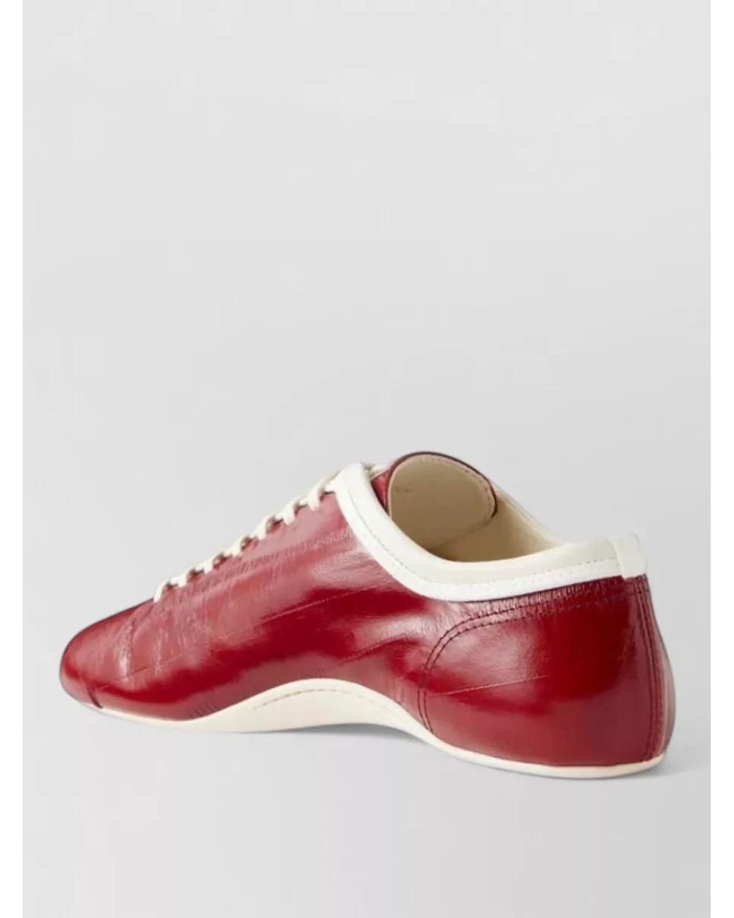 Dries Van Noten Red Leather Lace-Up Shoes