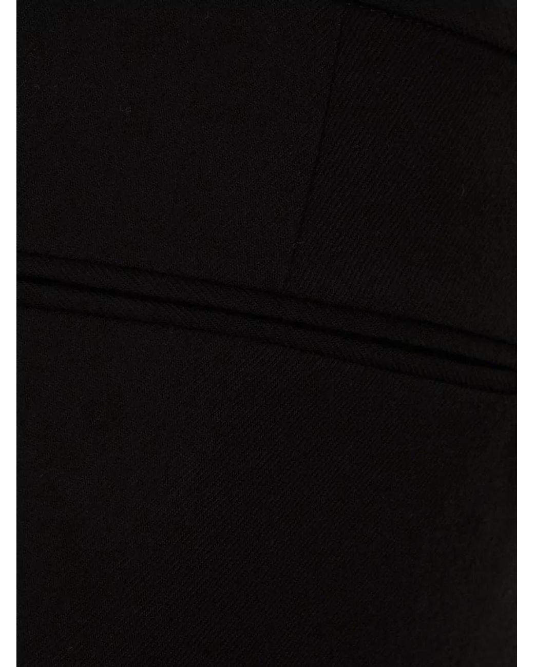 Maison Margiela Black Virgin Wool Straight-Leg Tailored Trousers for men