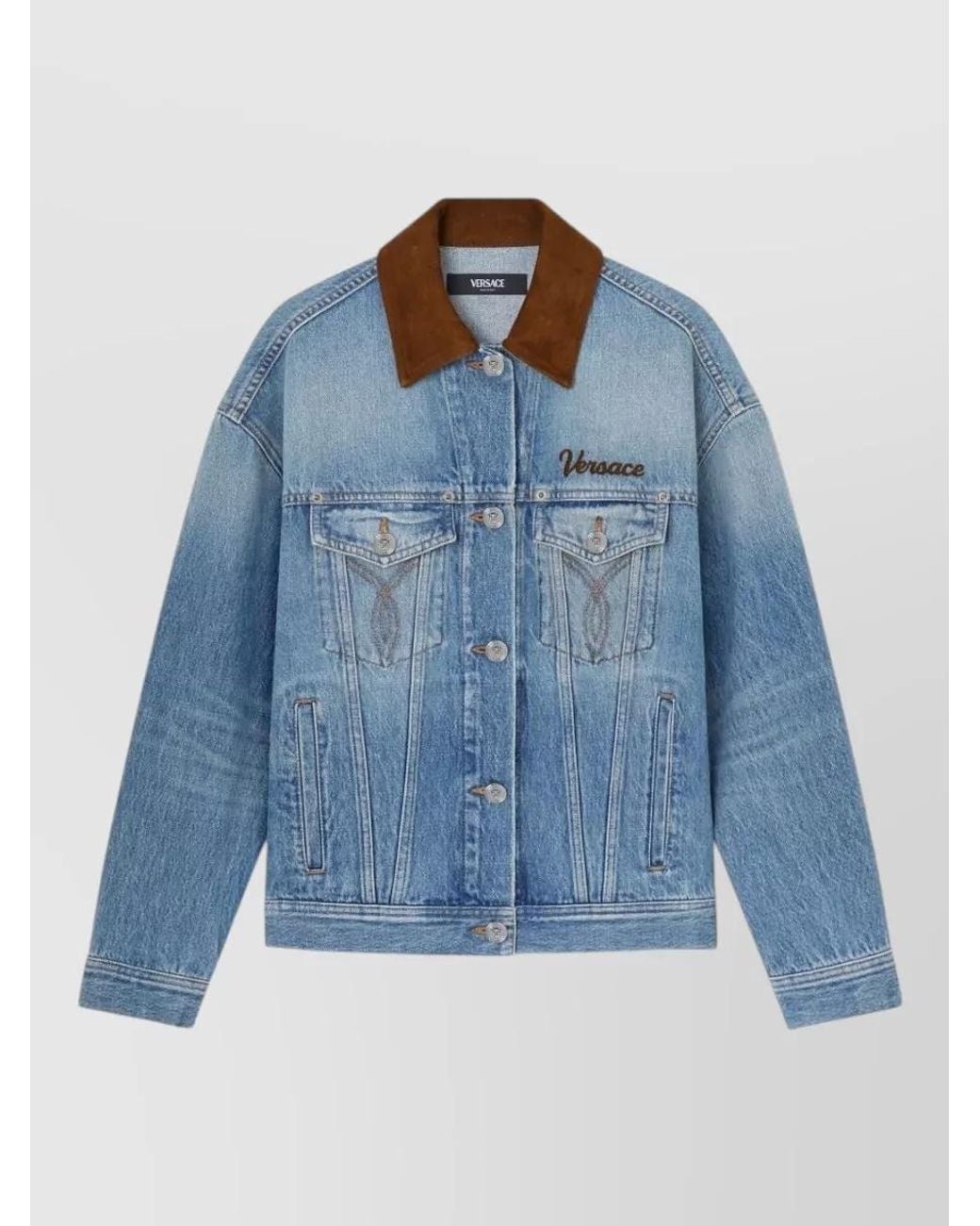 Versace Blue Denim Trucker Jacket