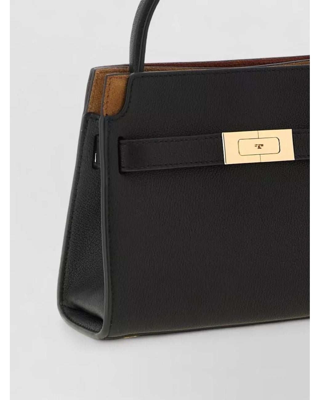Tory Burch Black Lee Radziwill Petite Shearling Clutch Bag