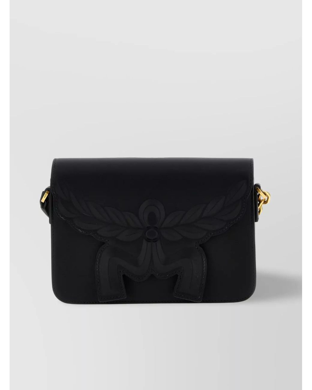 MCM Black Small Leather Crossbody Bag