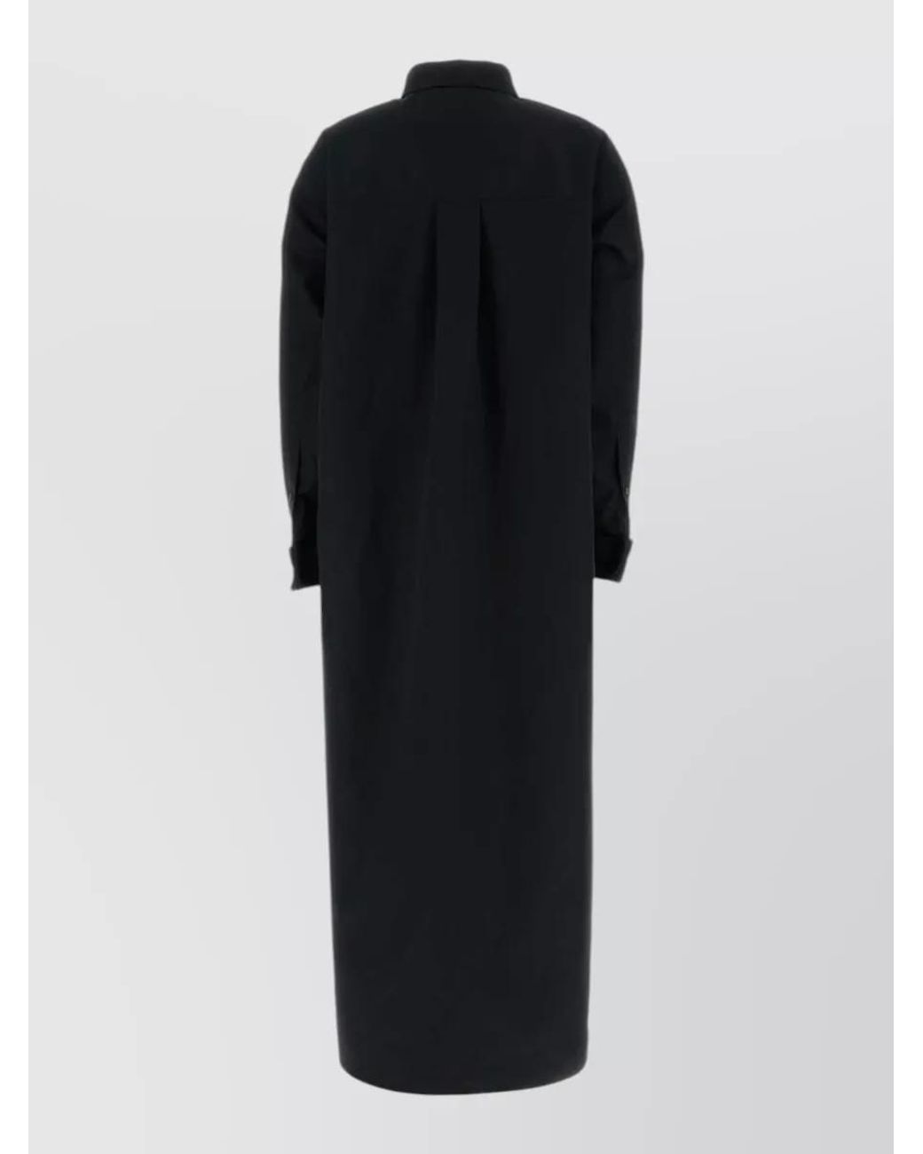 Balenciaga Black Silk Shirt Dress