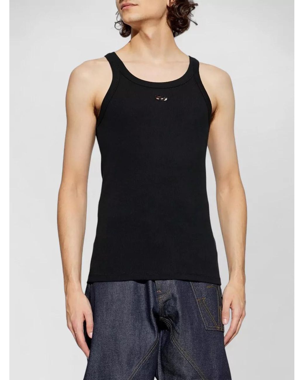 DIESEL Black Slim-Fit Tank Top for men