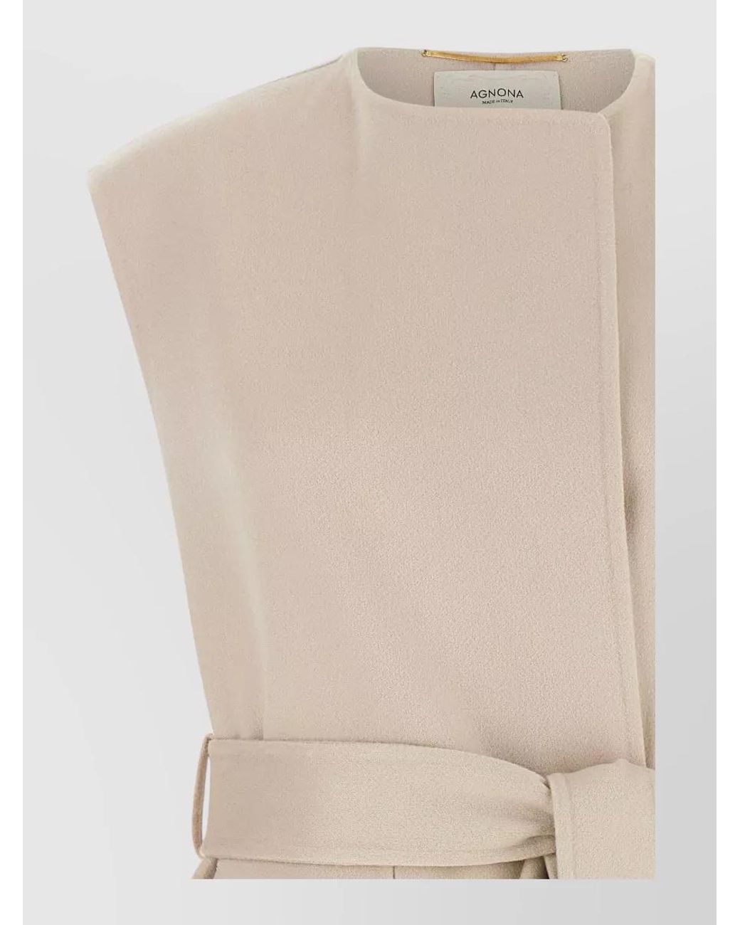 Agnona Natural Cashmere Belted Long Vest