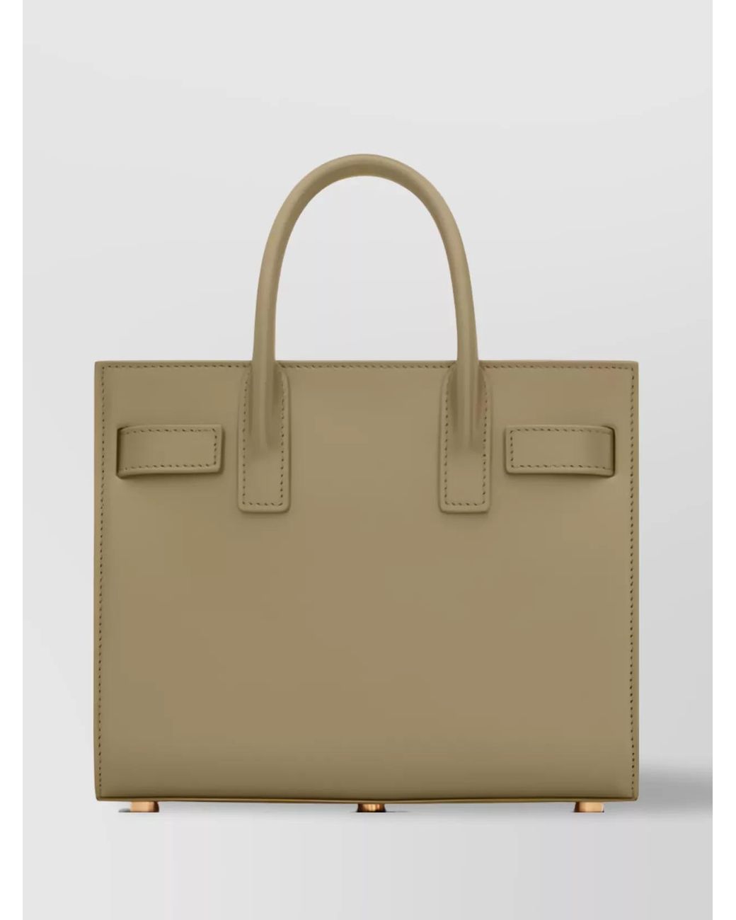 Saint Laurent Natural Sac De Jour Nano Leather Tote Bag