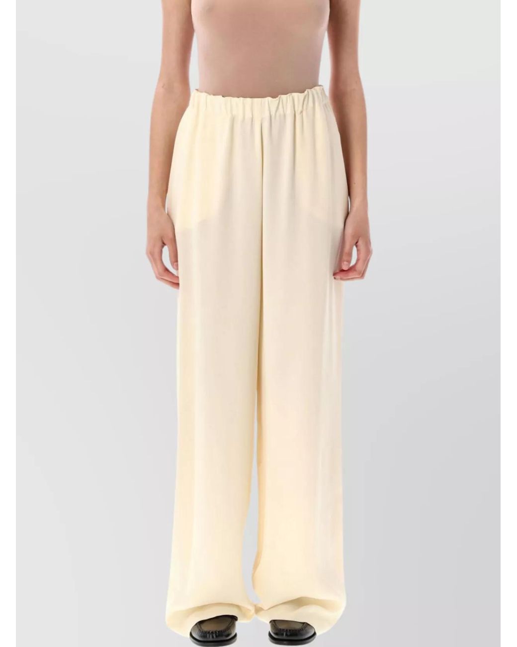 Fabiana Filippi Natural Wide-Leg Trousers