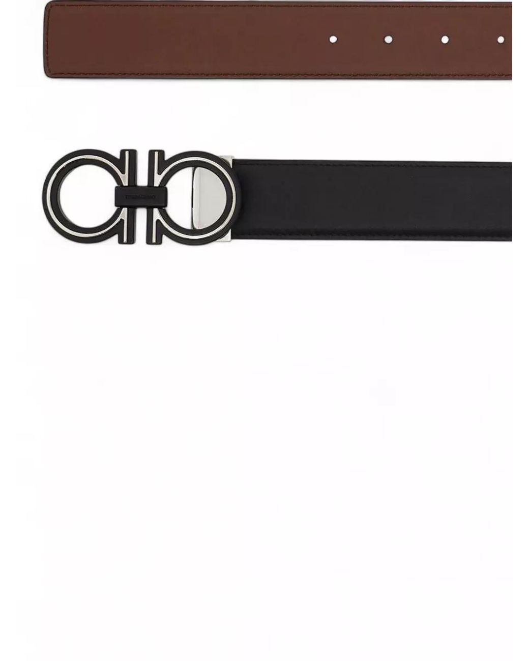 Ferragamo Multicolor Leather Reversible Belt for men