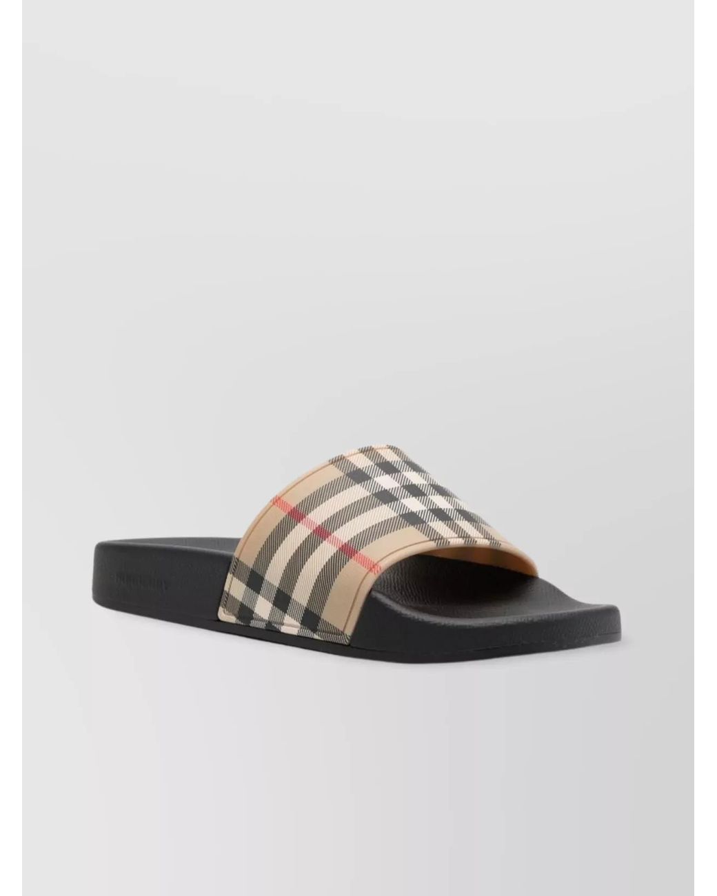 Burberry Natural Check-Print Pool Slides