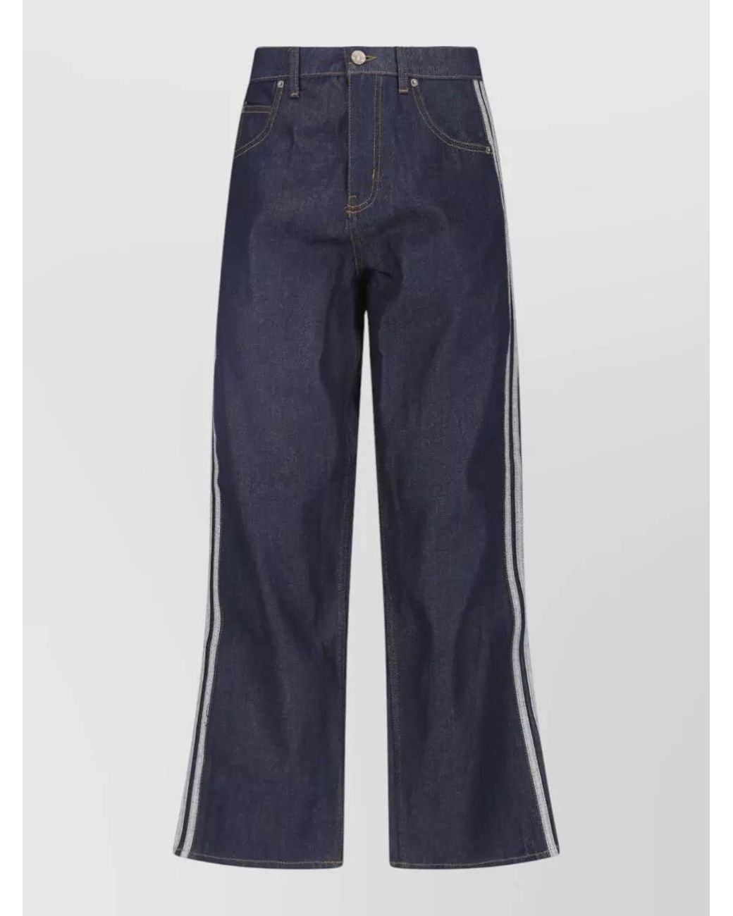 Adidas Blue Straight-Leg Denim Jeans for men