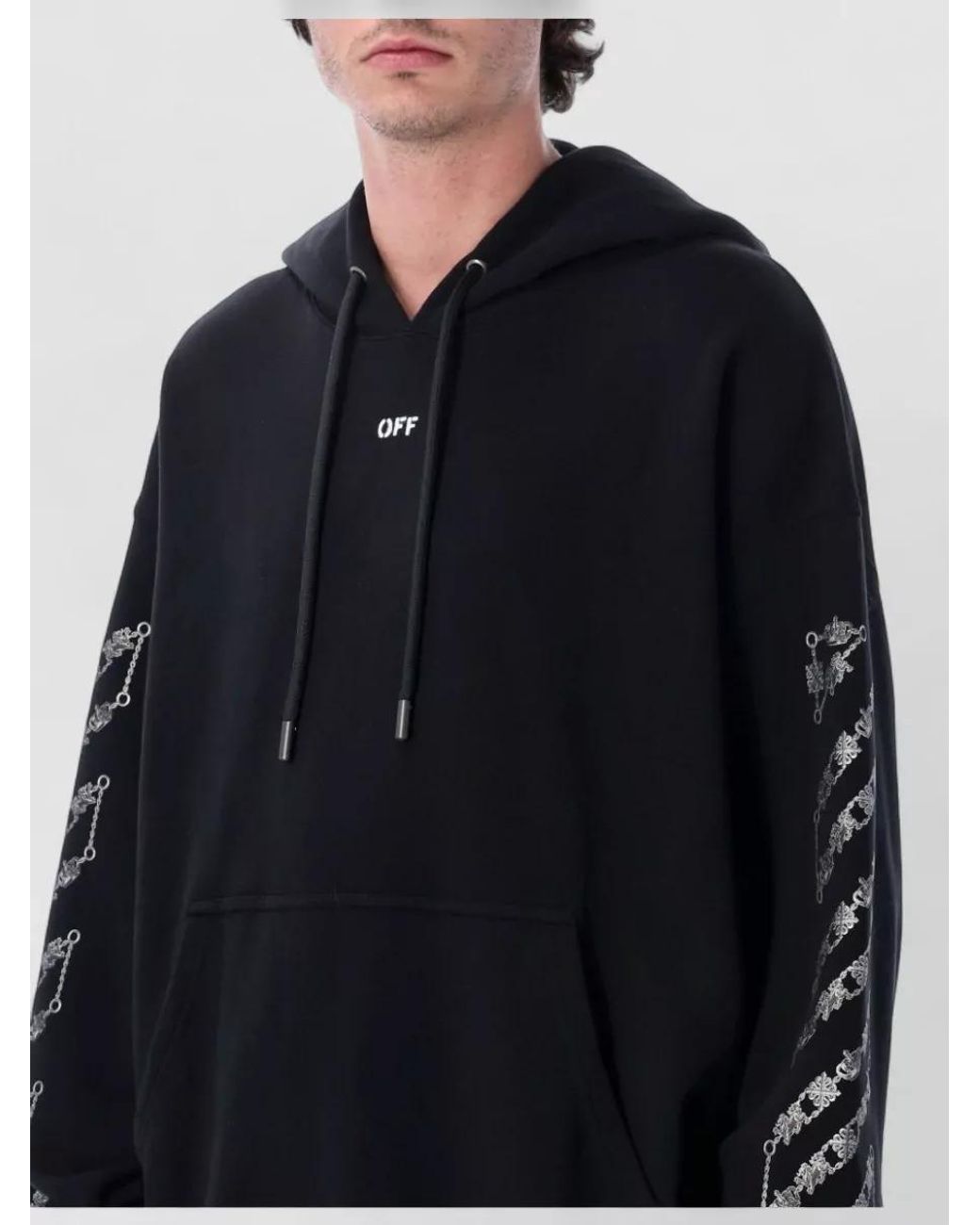 Off-White c/o Virgil Abloh Blue Chain Araldic Arrow Skate Hoodie for men