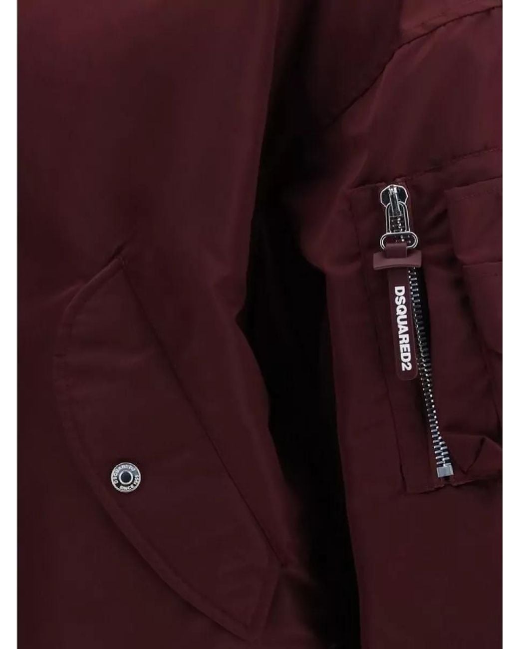 DSquared² Red Nylon Padded Bomber Jacket for men
