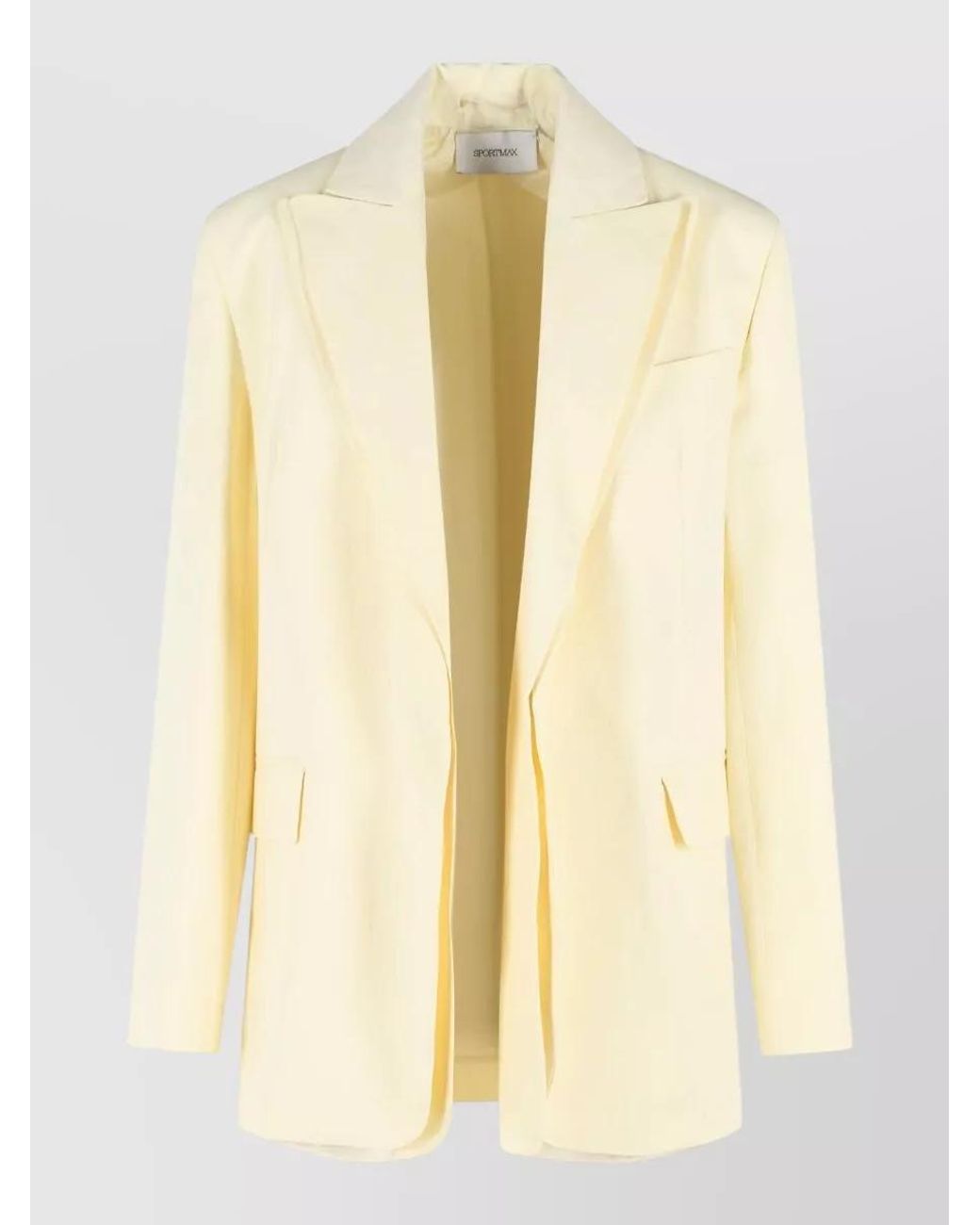 Sportmax Natural Viscose Blend Single-Breasted Blazer