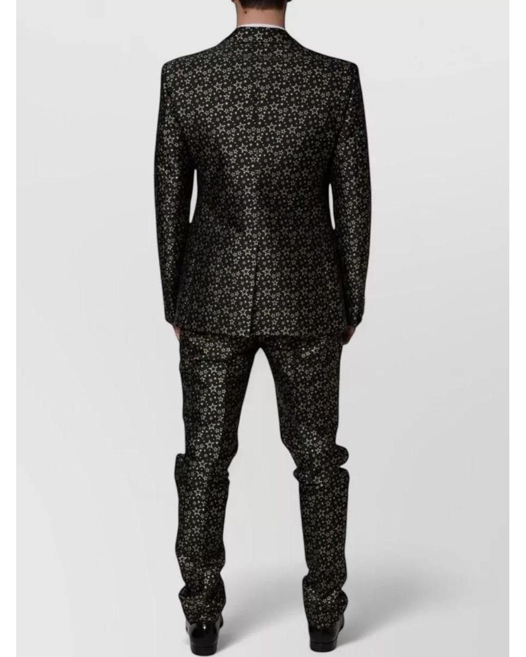 Dolce & Gabbana Black Jacquard Two Piece Suit for men
