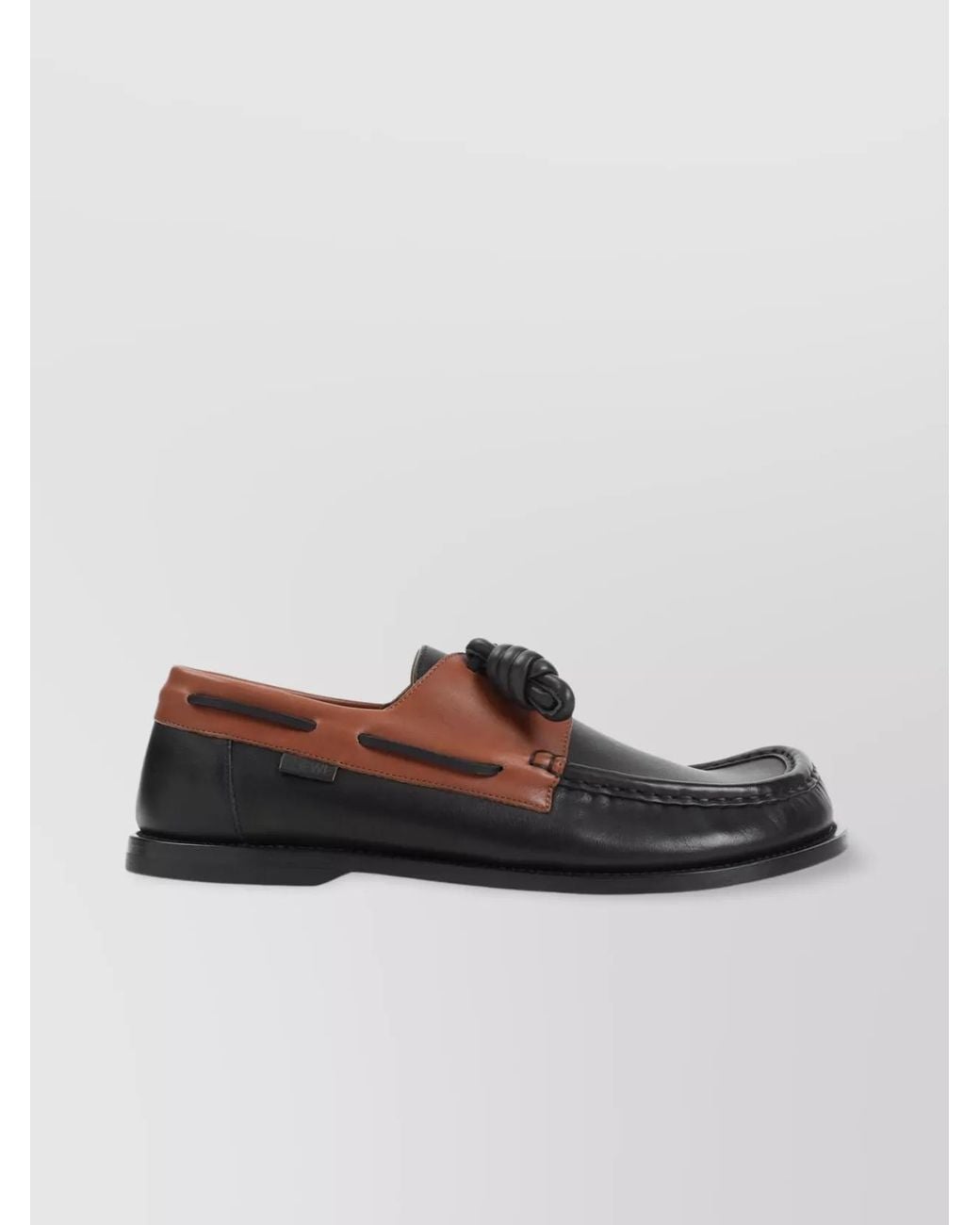 Loewe Brown Leather Boat Shoes for men