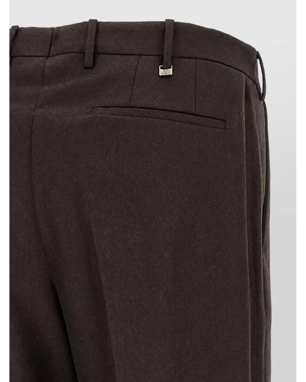 PT Torino Black Cashmere Wool Single Breasted Suit for men