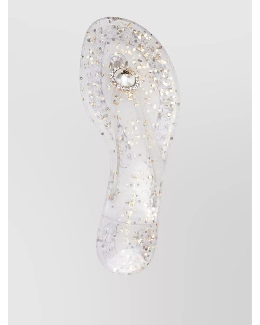 Casadei Natural Embellished Thong Sandals