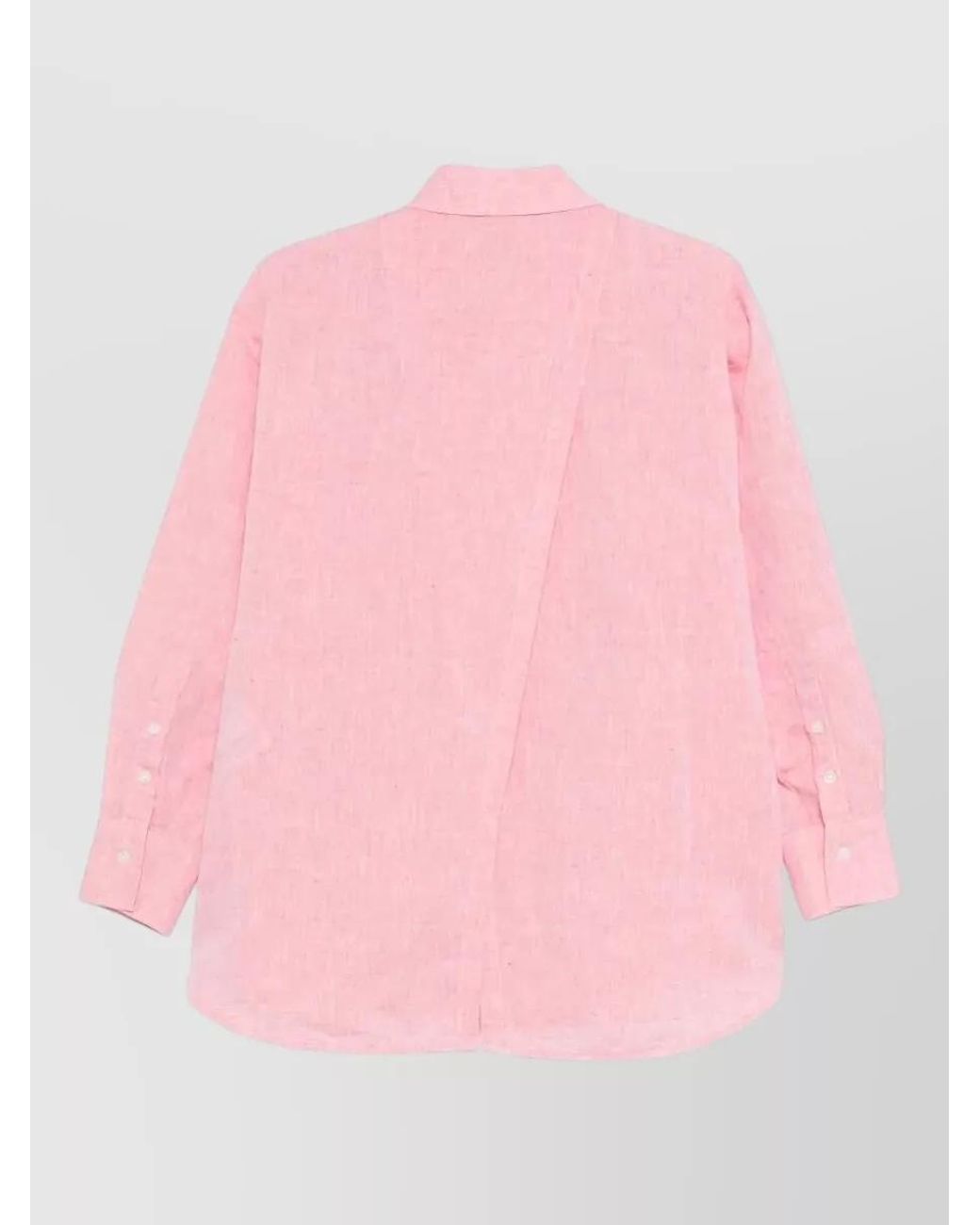 Woolrich Pink Linen Boyfriend Shirt