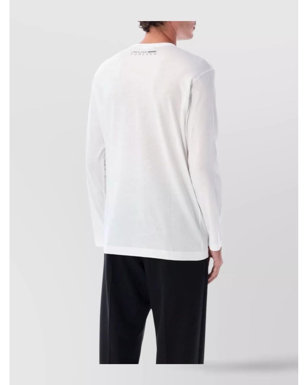 Comme des Garçons White Cotton Long-Sleeve T-Shirt for men