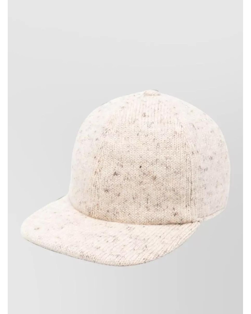 Fabiana Filippi Natural Flecked-Knit Baseball Cap