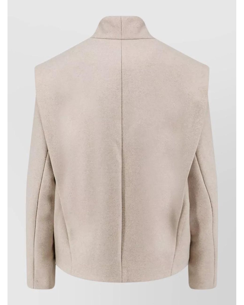 Isabel Marant Natural Cashmere Wool V-Neck Coat