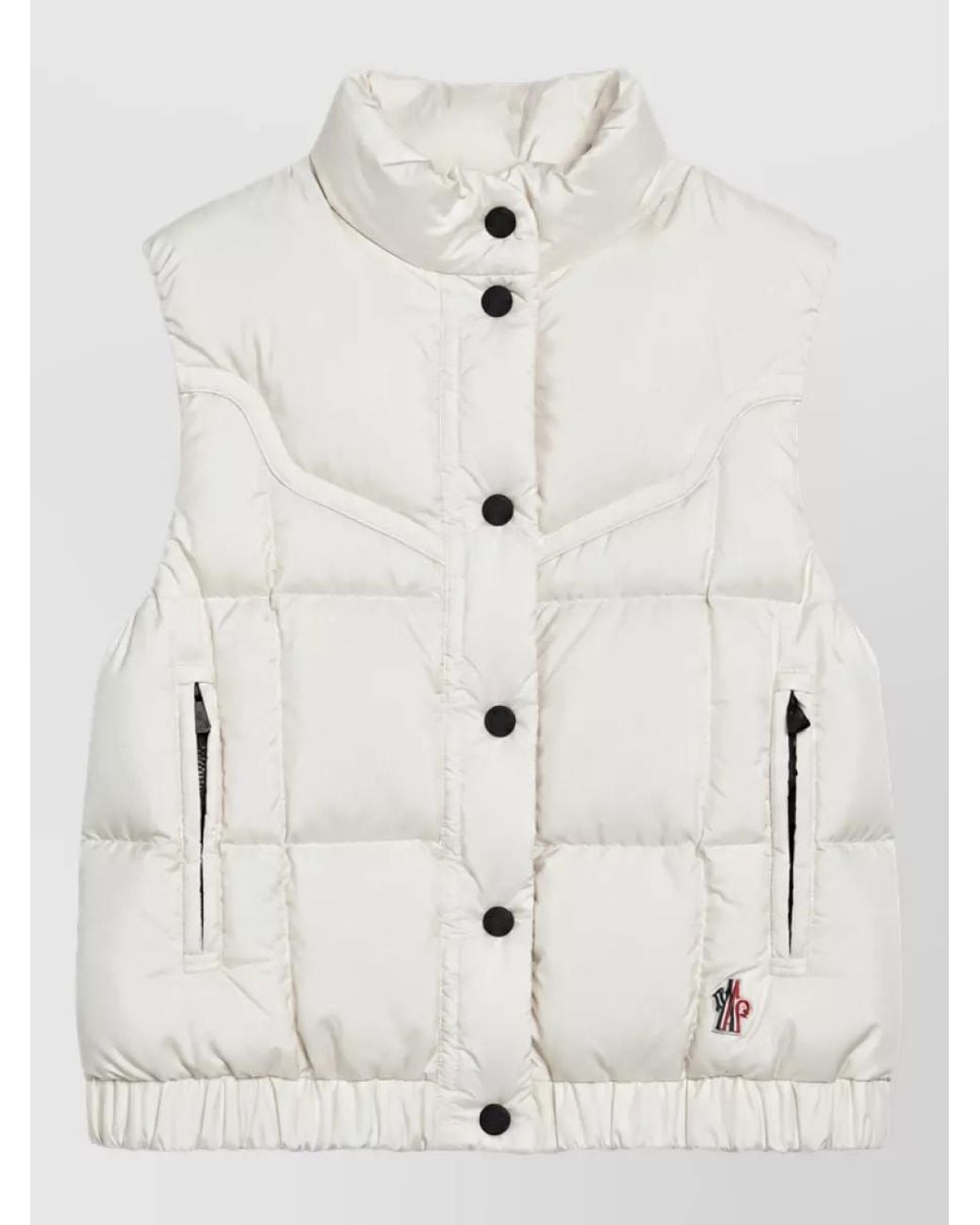 Moncler White Down Sleeveless Jacket