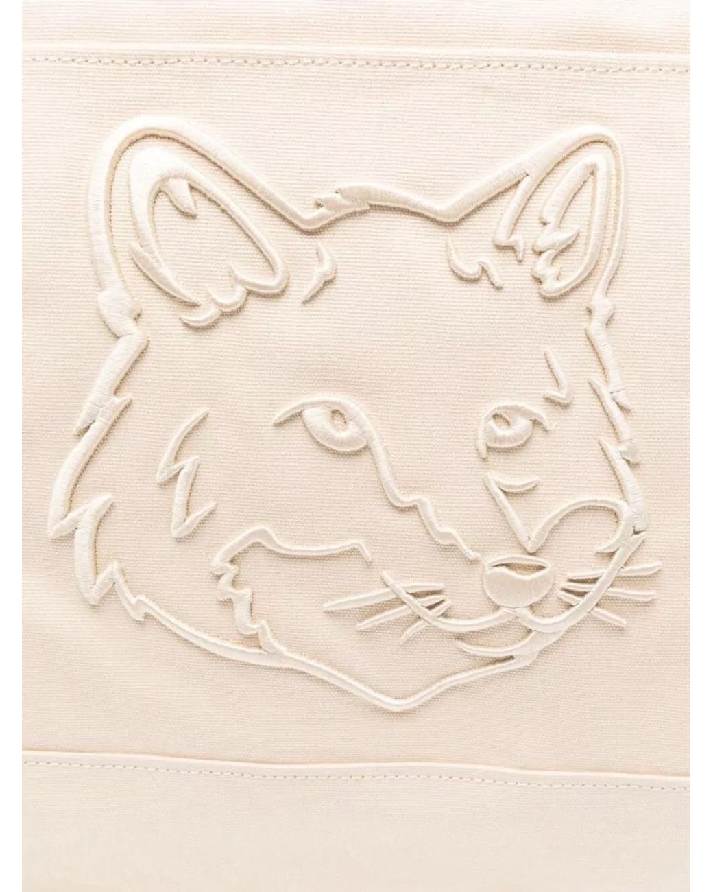 Maison Kitsuné Natural Canvas Tote Bag