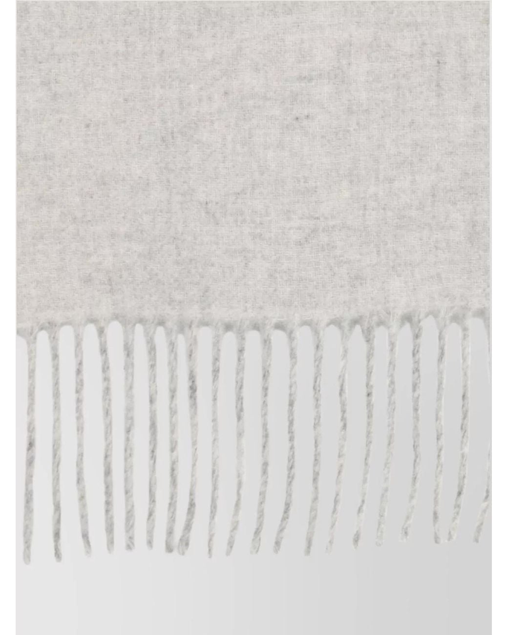 Jacquemus White Logo Virgin Wool Scarf