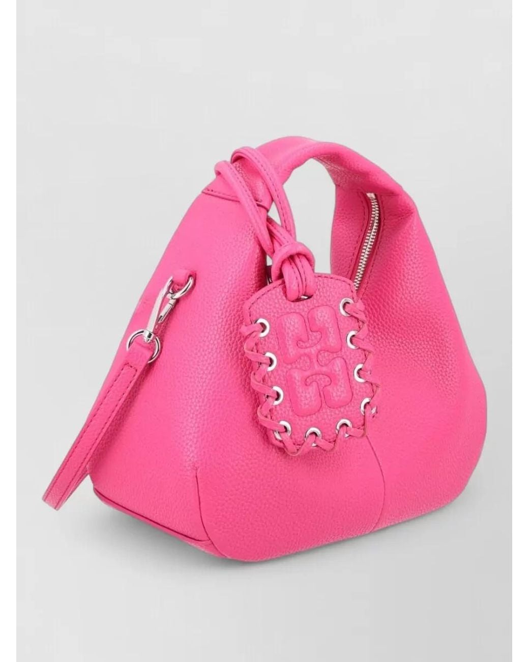 Ganni Pink Mini Hobo Mini Shoulder Bag