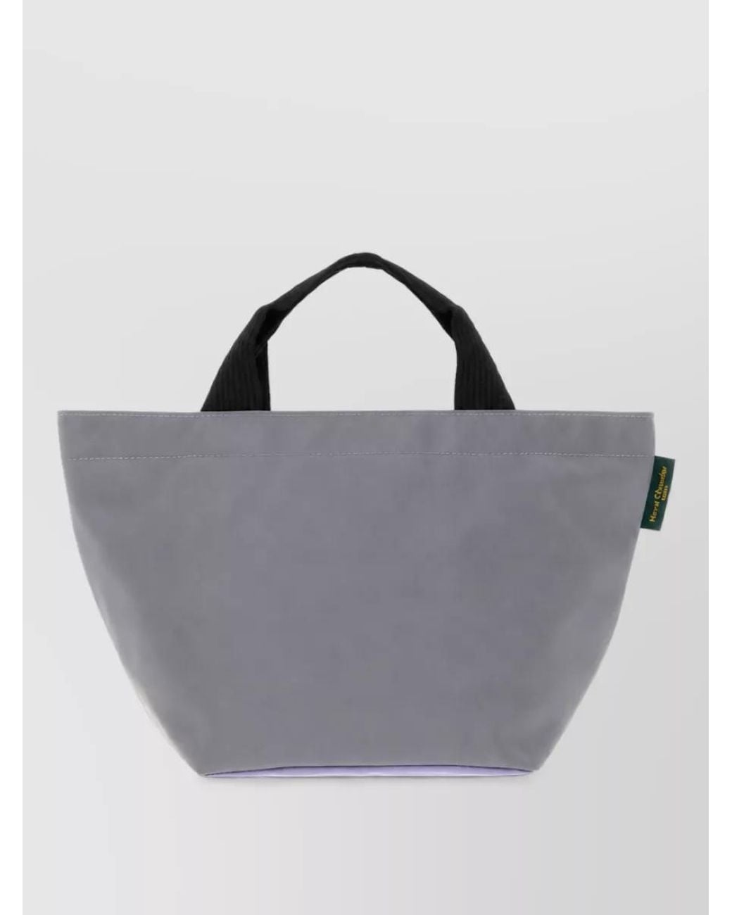Herve Chapelier Gray Canvas Beach Bag