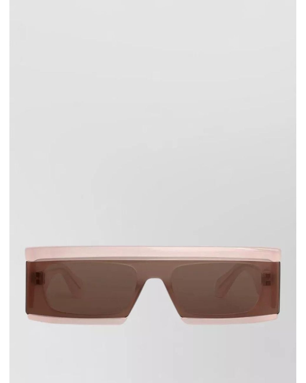 Alaïa Brown Acetate Rectangular Mask Sunglasses