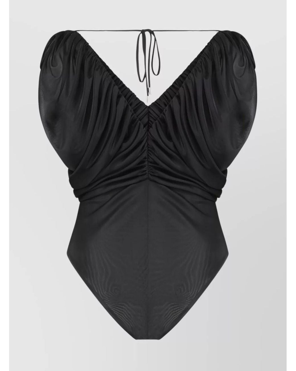 Pinko Black Gathered Bodysuit