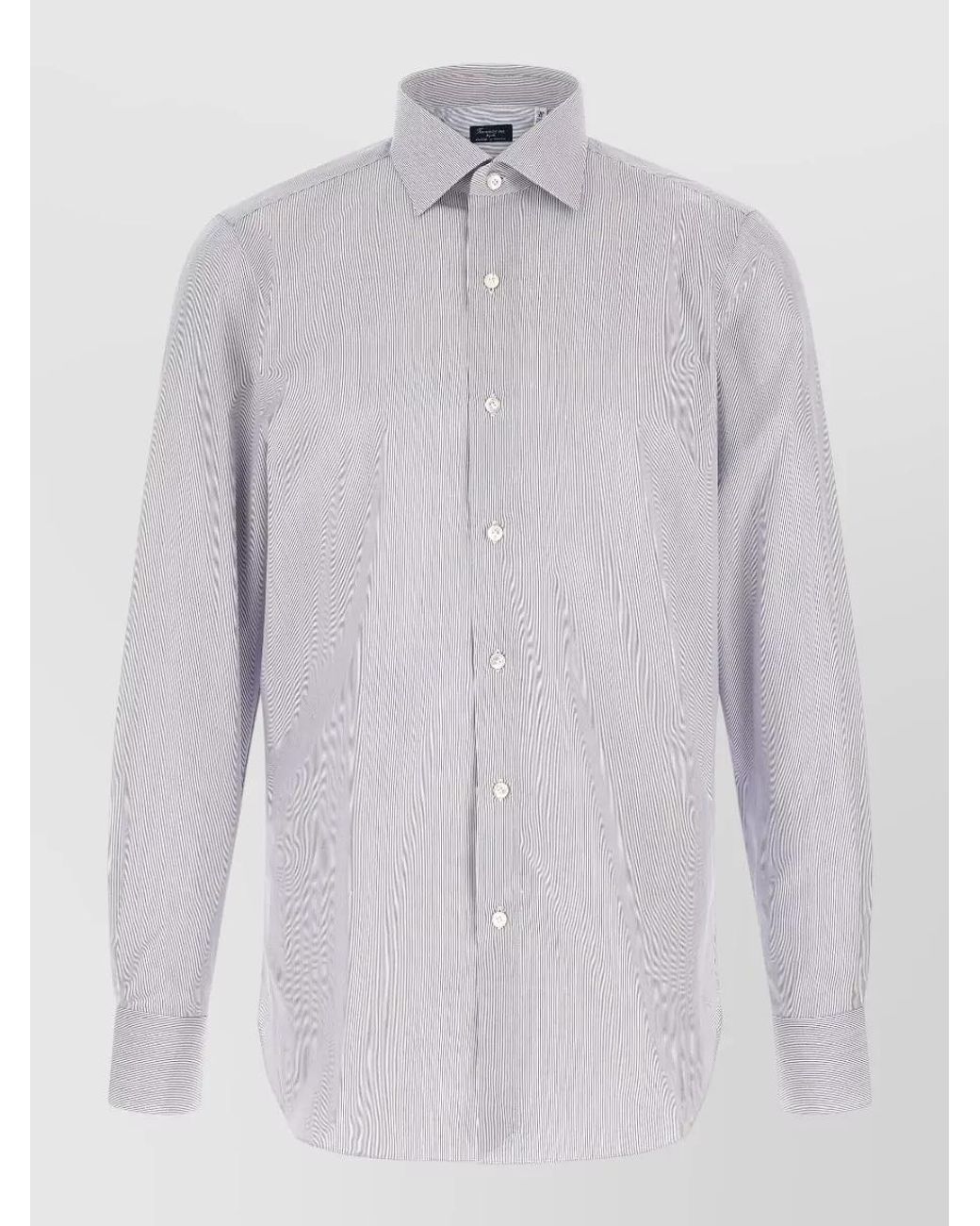 Finamore 1925 Multicolor Striped Long-Sleeve Shirt for men