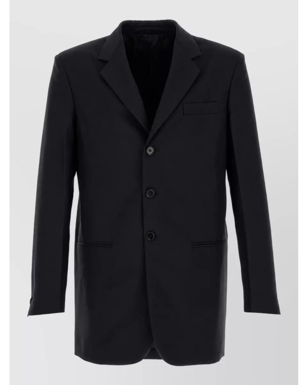 Jil Sander Black Single Breasted Blazer for men