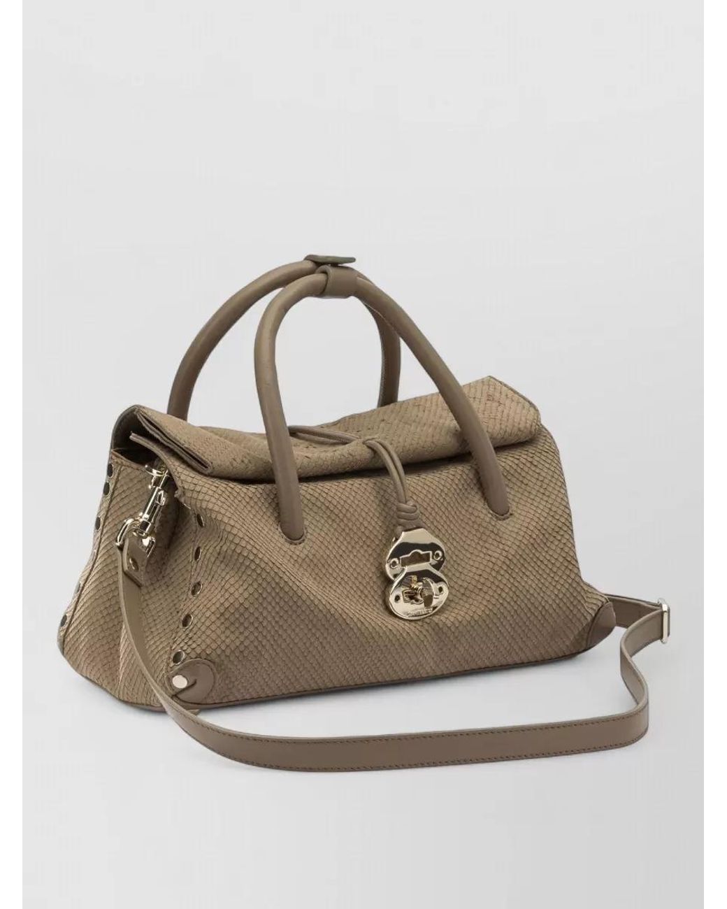 Zanellato Metallic Leather Shoulder Bag