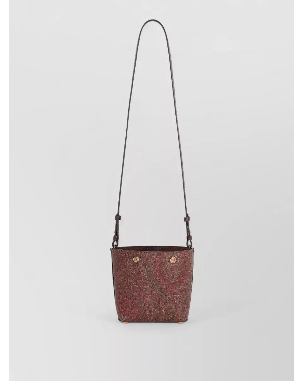 Etro White Essential Mini Jacquard Bucket Bag