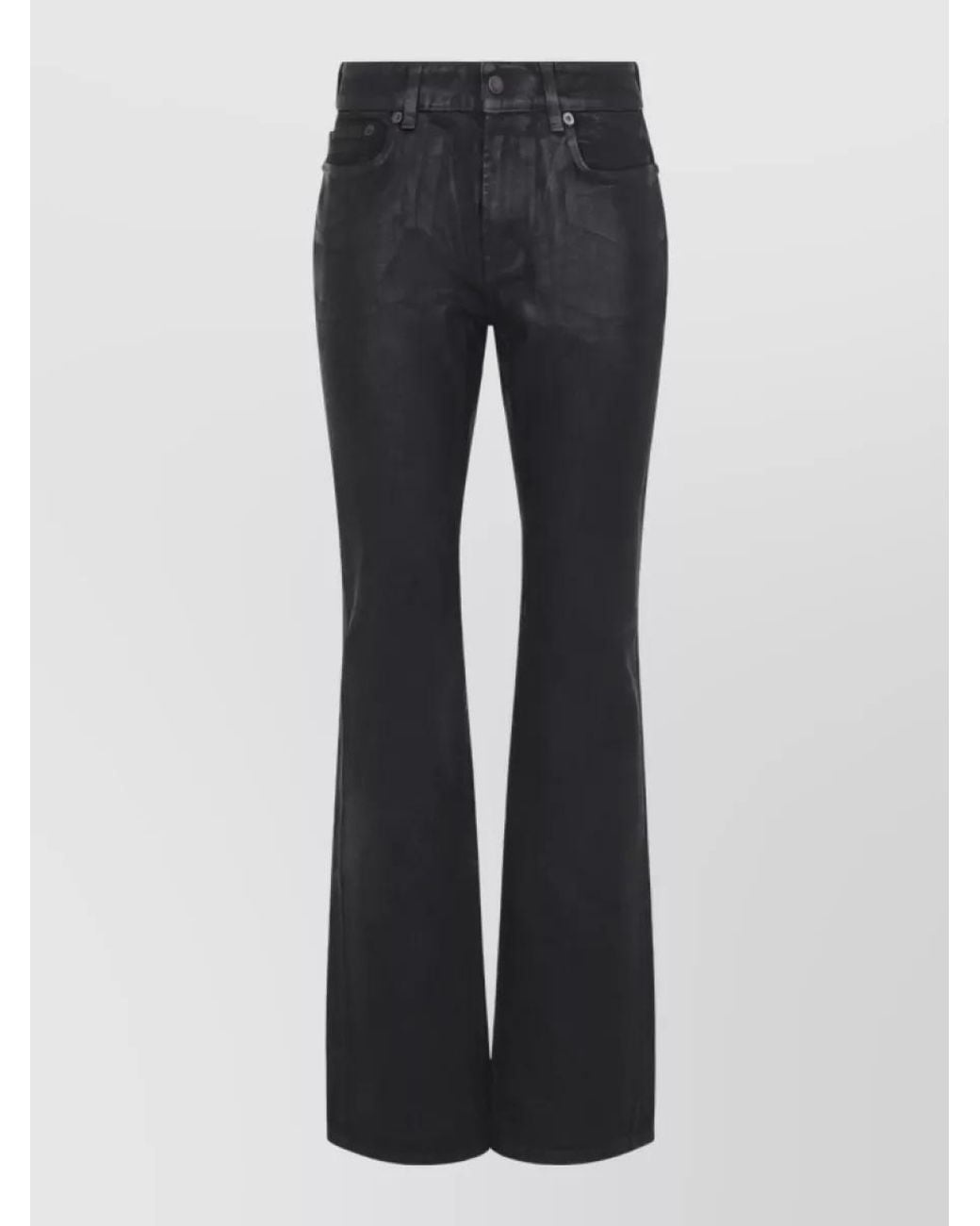 Acne Blue High-Rise Straight-Leg Denim Jeans