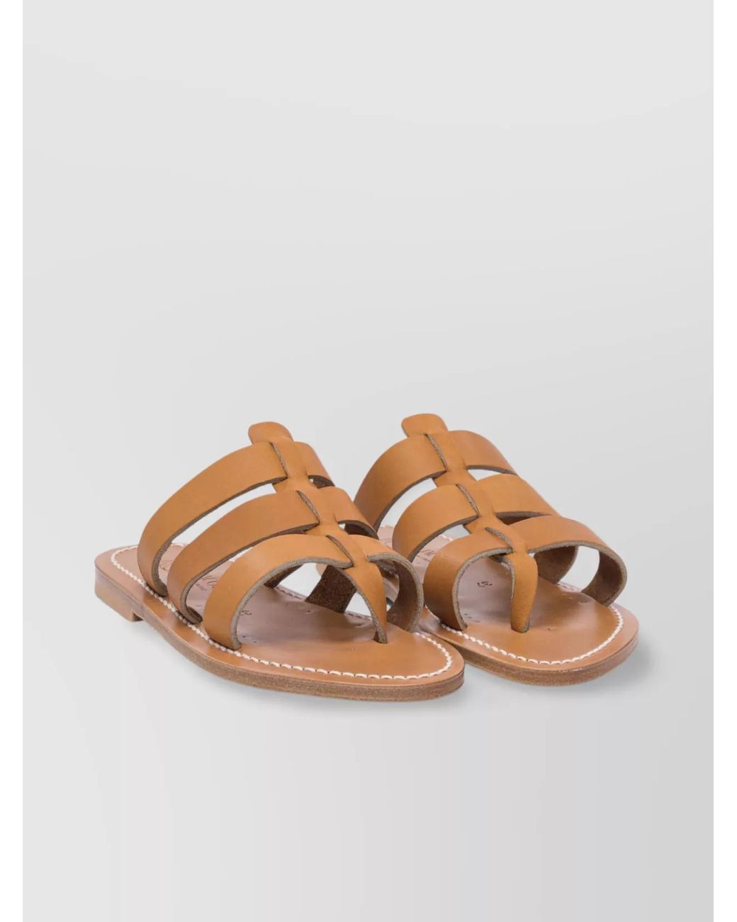 K. Jacques Brown Leather Sandals