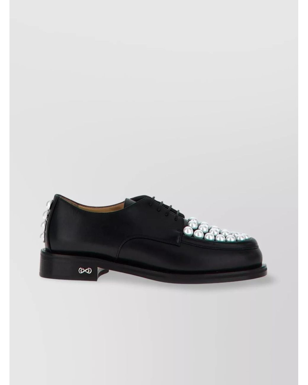 Mach & Mach Black Leather Lace-Up Shoes
