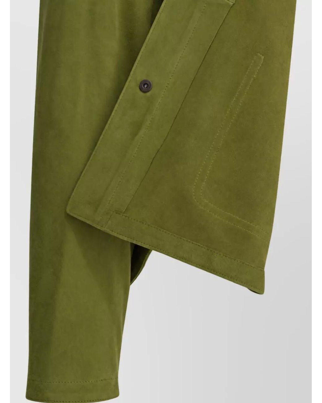 FURLING BY GIANI Green Suede Single Breasted Coat