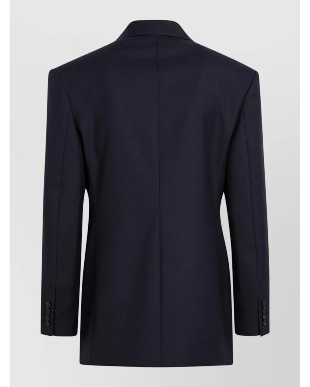 Saint Laurent Blue Wool Double-Breasted Blazer for men