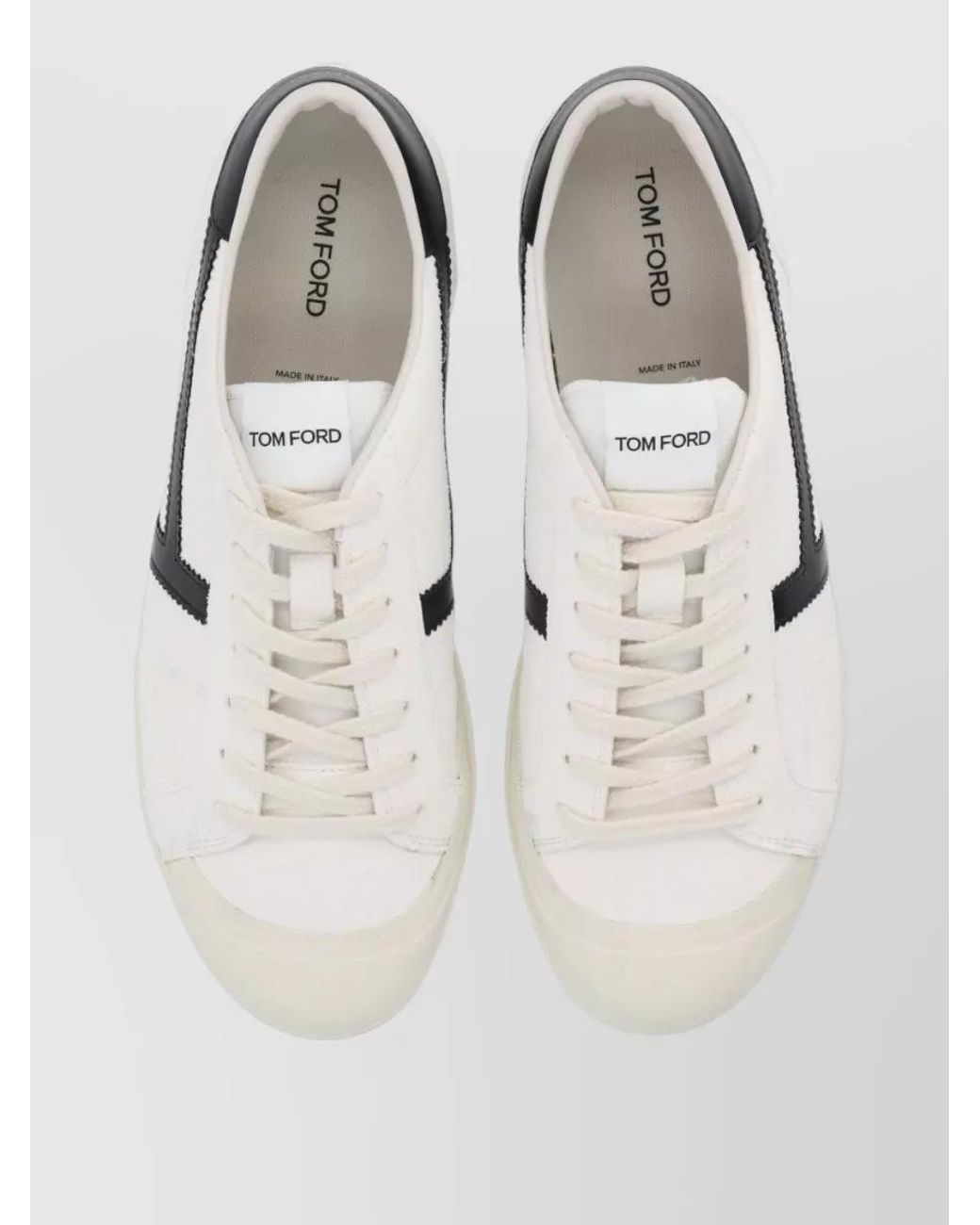 Tom Ford Natural Leather Low-Top Sneakers for men