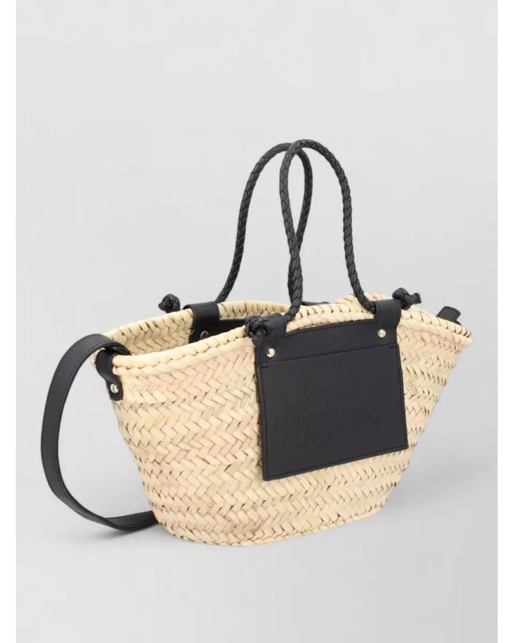 Castaner Multicolor Palm Leaf And Leather Shoulder Bag
