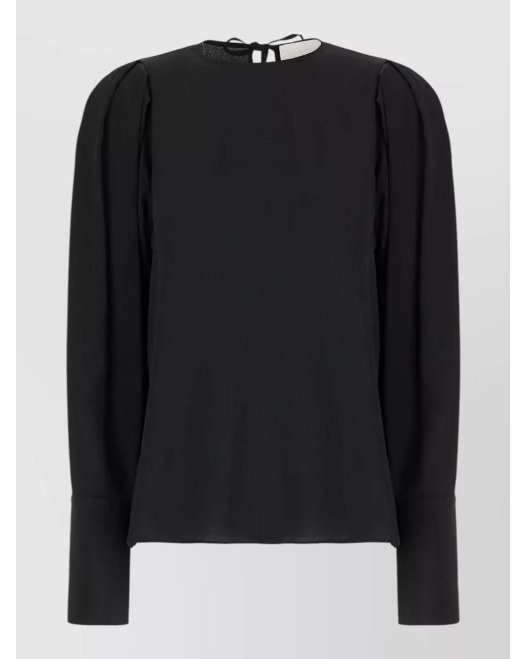 Erika Cavallini Semi Couture Black Silk Blend Blouse