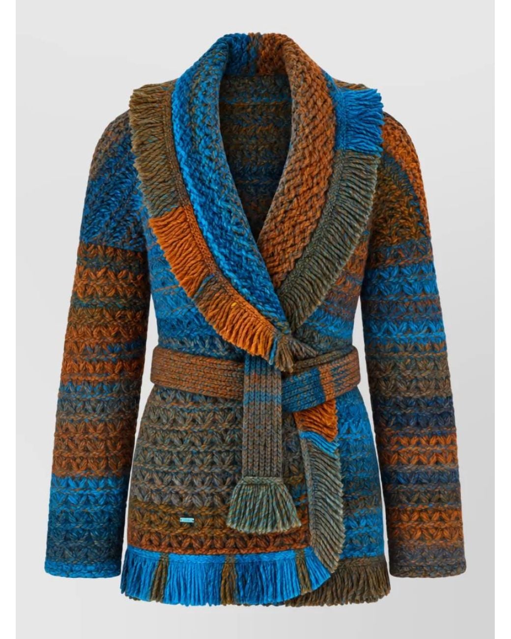 Alanui Blue Wool Coat